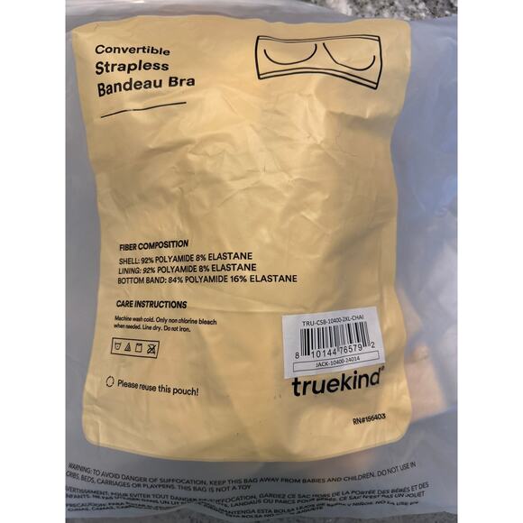 Truekind® Convertible Strapless Bandeau Bra XXL - Picture 5 of 7